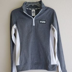Grey and white pink ultimate pullover